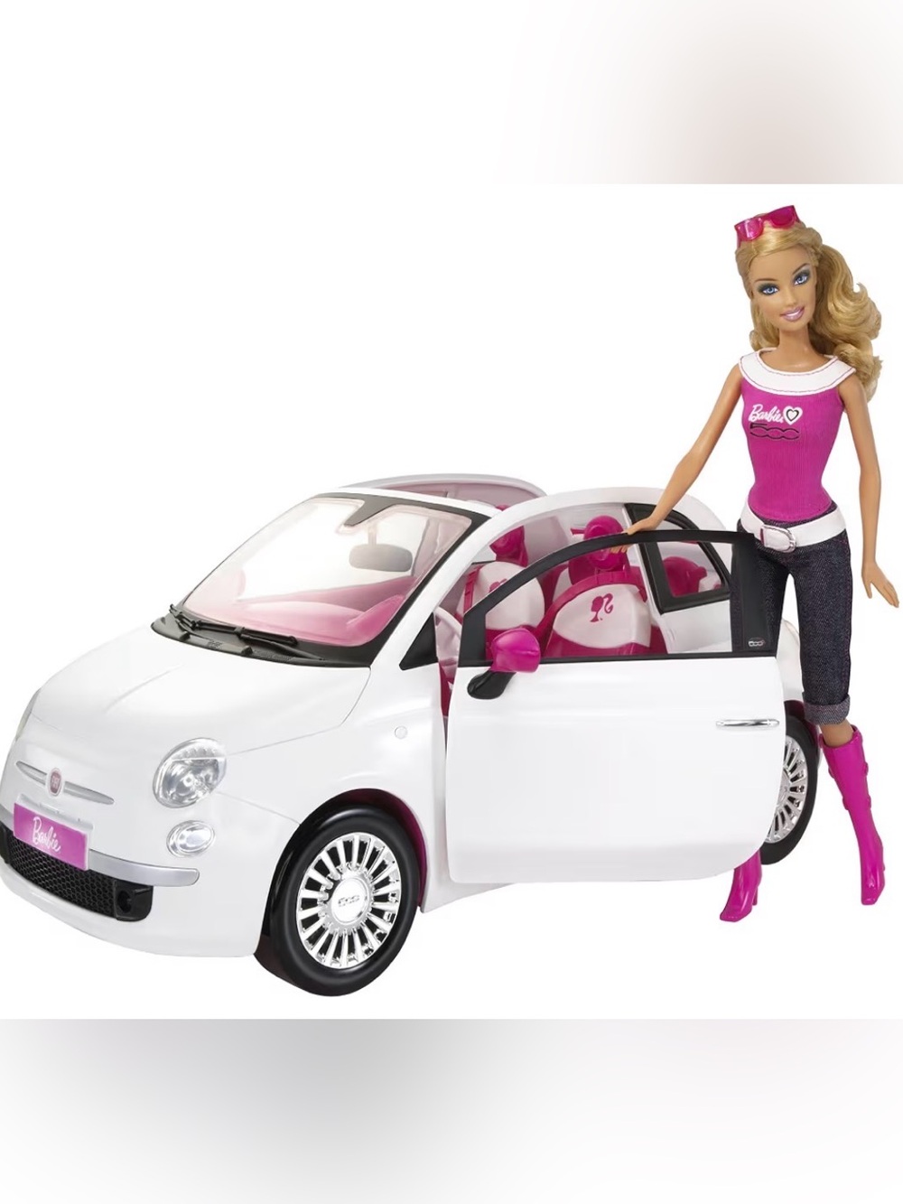 Mattel Barbie Fiat 500 toy car - Barbie not included